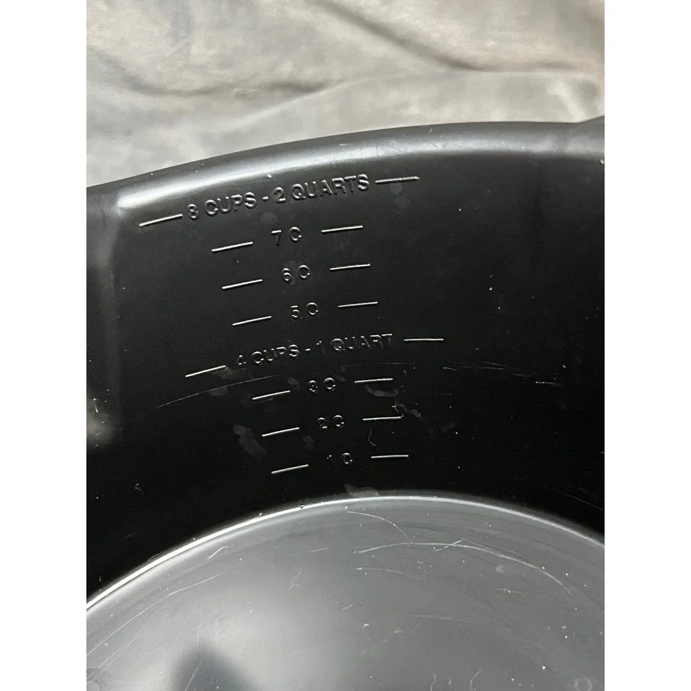Pampered Chef Microwave Rice Cooker 2 Quart Black 8 Cup Steamer 2779 Made in USA